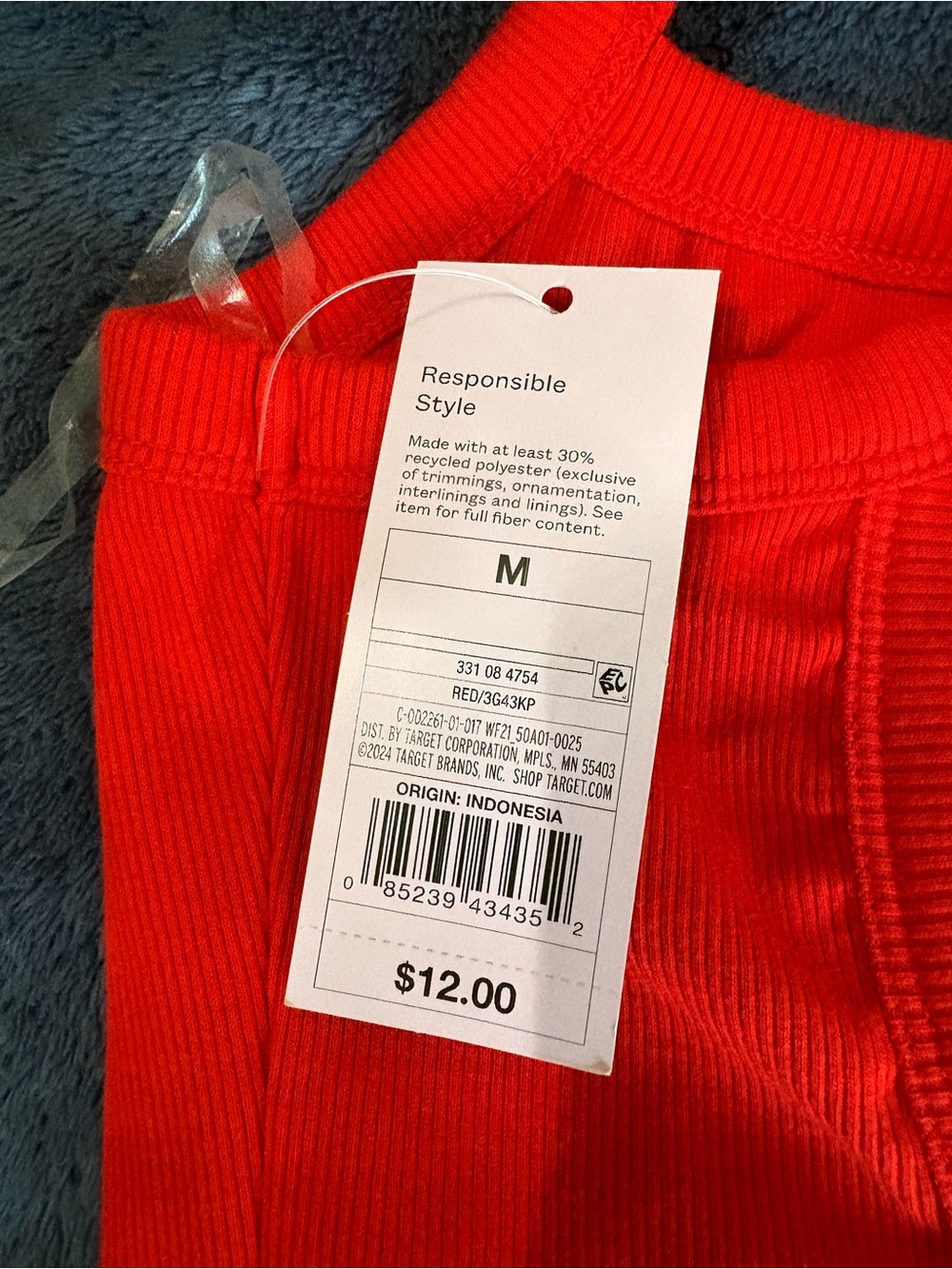 Target Red Ribbed Mini Tank Dress - Picture 3 of 3